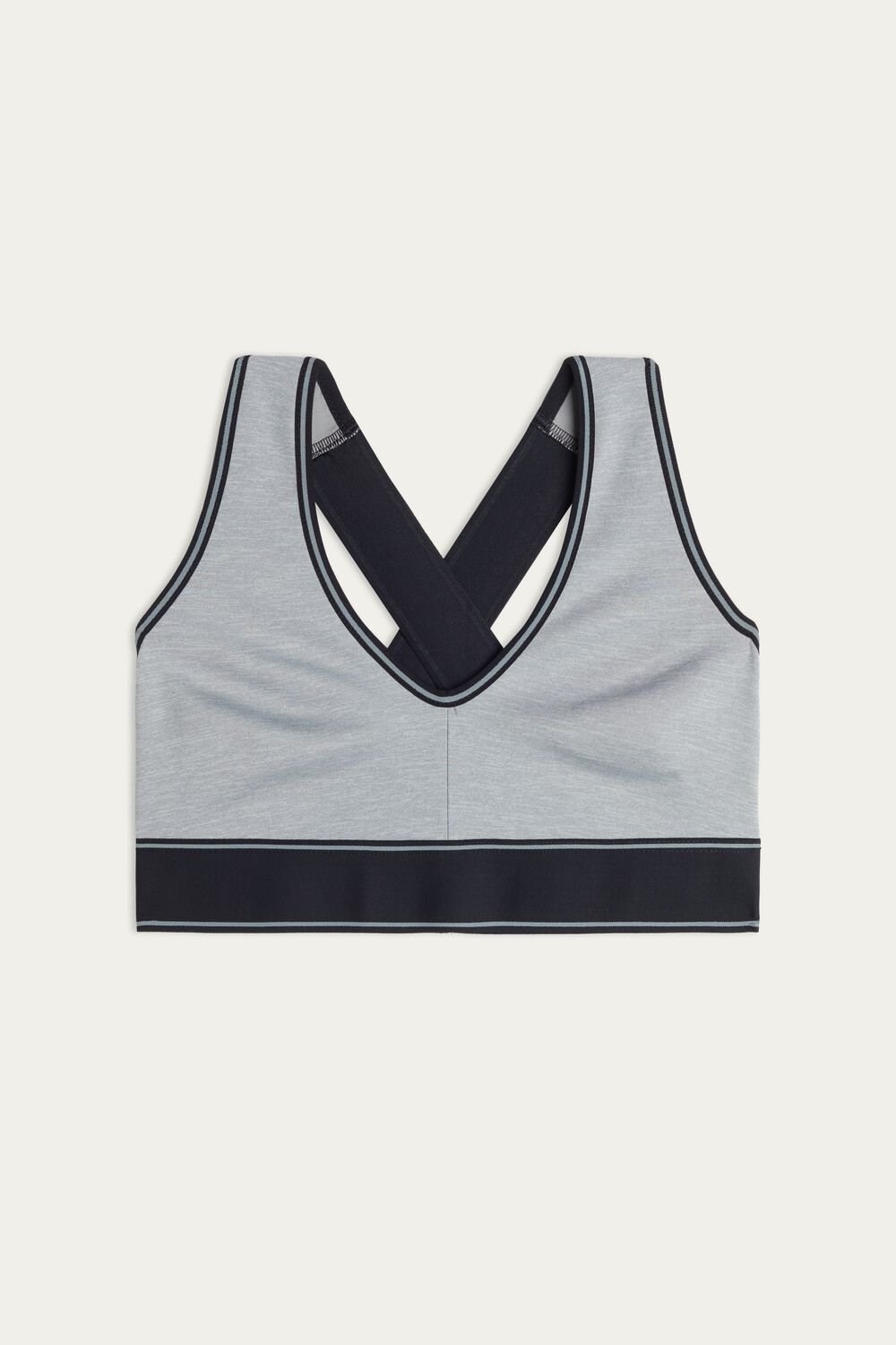 Grey - 7539 - Medium Heather Grey / Black Intimissimi In Action Bra with Supima® Cotton Lining | YQPO-10943