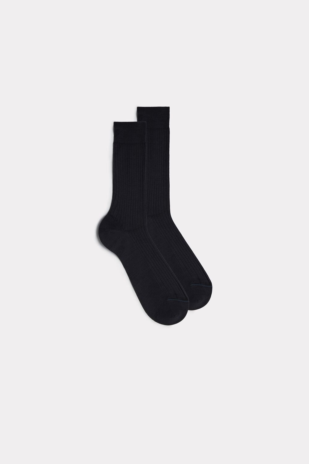 Grey - 780 - Anthracite Intimissimi Short Ribbed Egyptian Cotton Socks | HJAU-08652