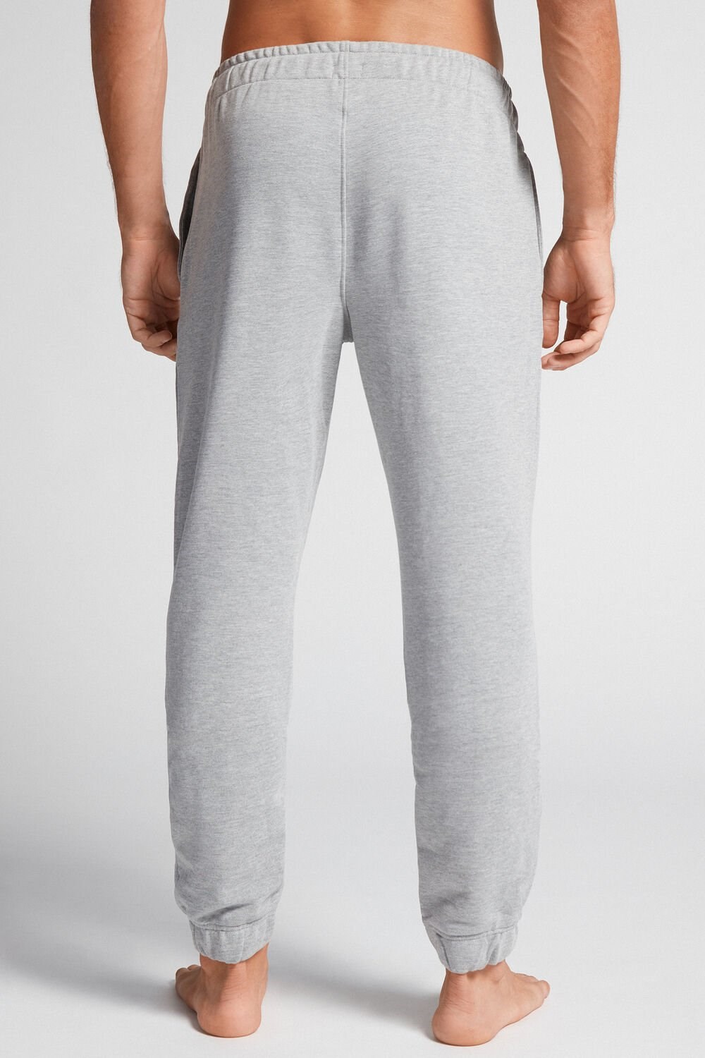 Grey - 977i - Gr. Melange Intimissimi Full Length Lightweight Sweatpants | TKOC-76189