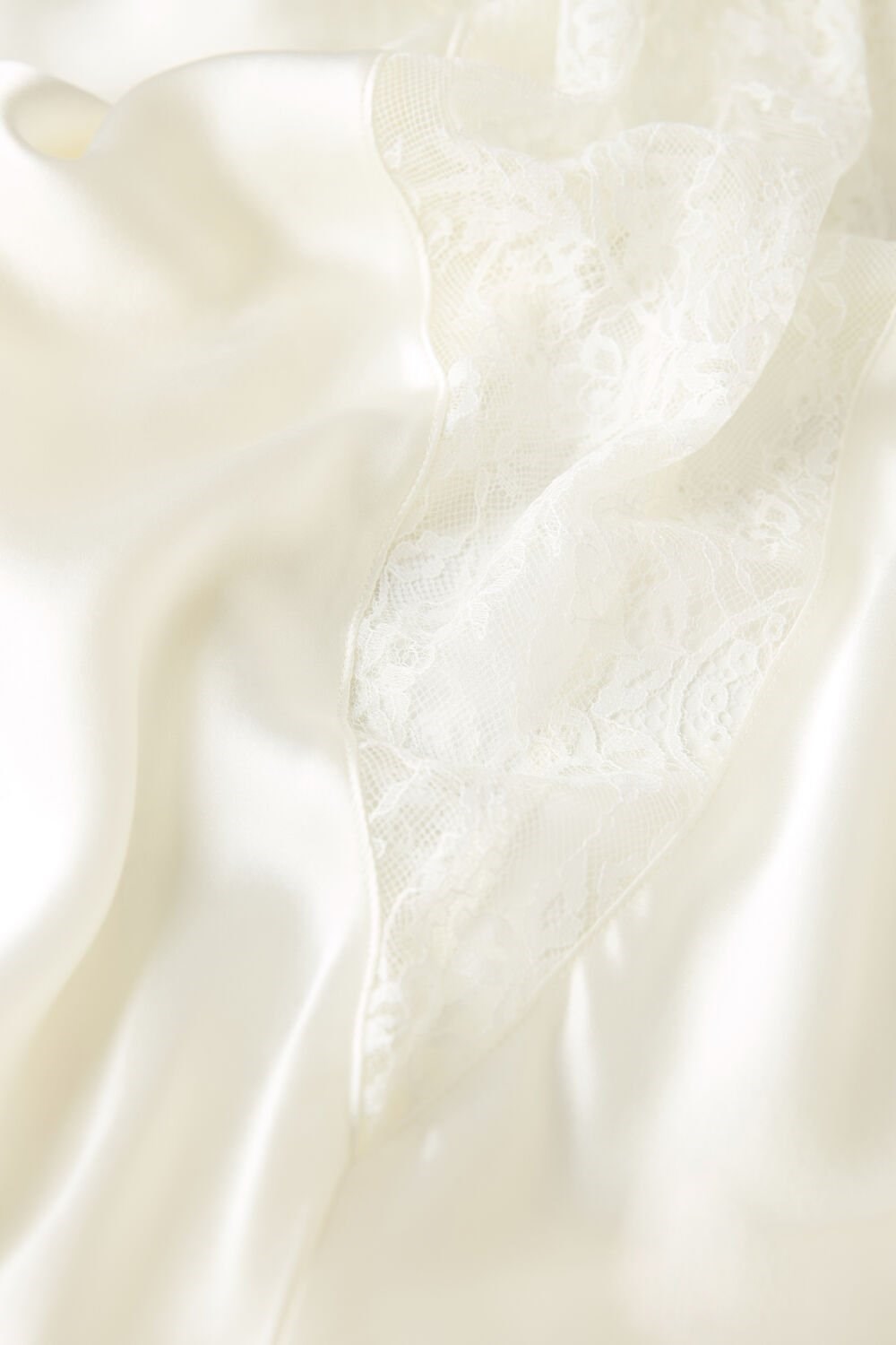 Ivory - 2127 - Talc White Intimissimi Eternal Love Silk Long Slip | KTIE-23560