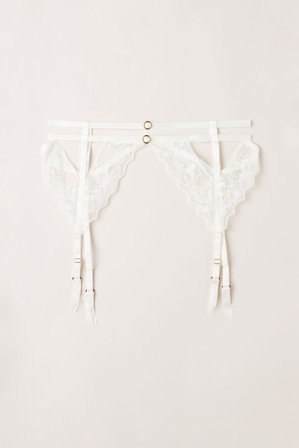 Ivory - 2127 - Talc White Intimissimi Fearless Femininity Garter Belt | BJIL-34725