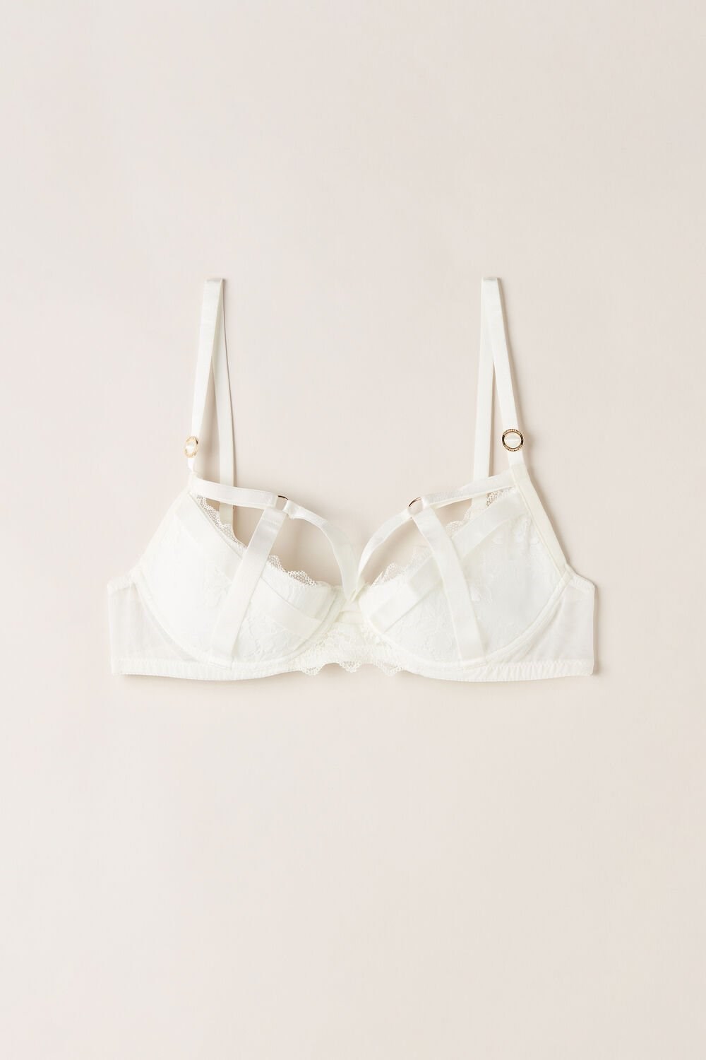 Ivory - 2127 - Talc White Intimissimi Fearless Femininity Demi-Cup Bra | OKWD-91630