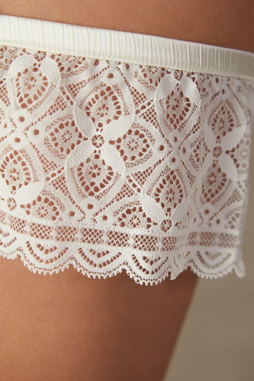 Ivory - 2127 - Talc White Intimissimi Lace Garter | HQNF-84913