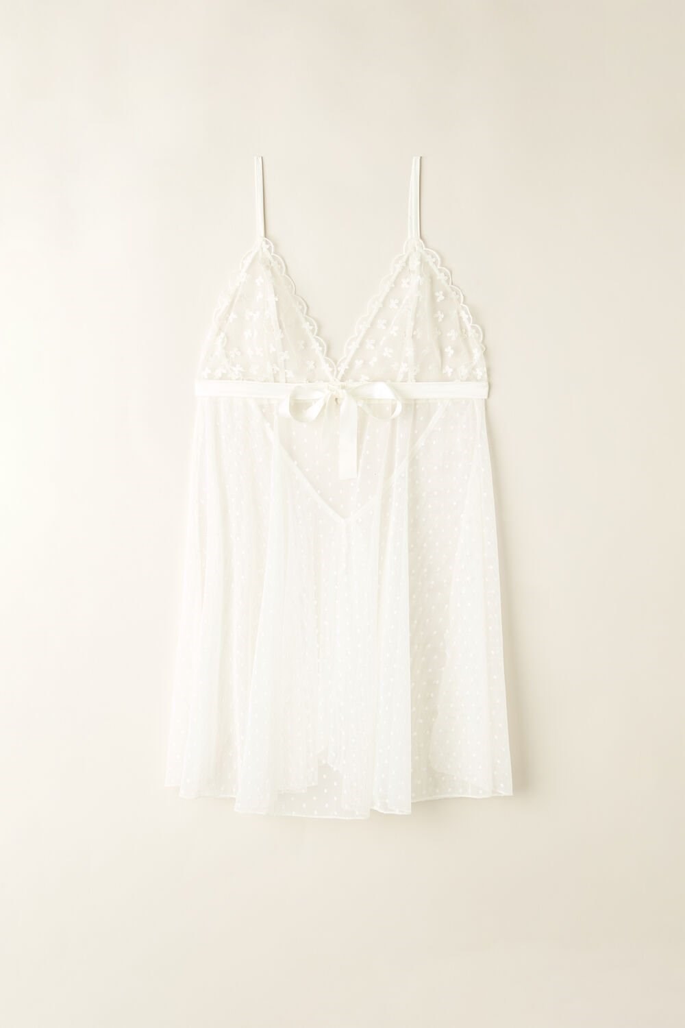 Ivory - 2127 - Talc White Intimissimi Love Cadeau Babydoll | BTNY-49821