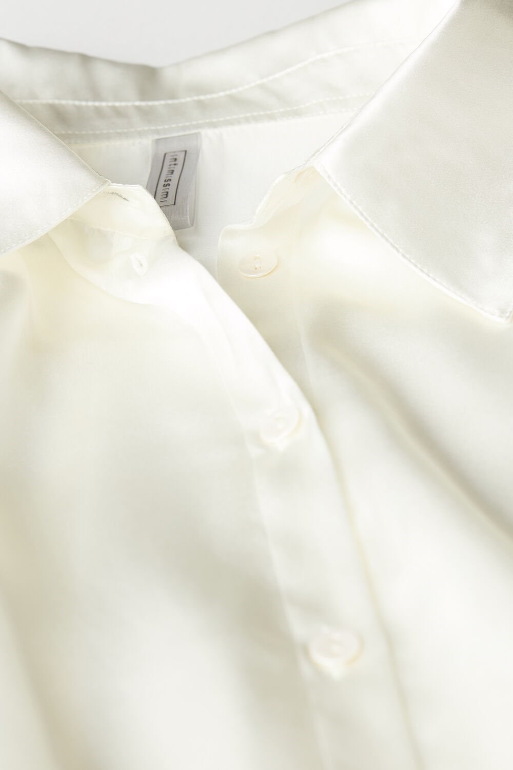 Ivory - 2127 - Talc White Intimissimi Long Sleeve Silk Shirt | VDKL-37694