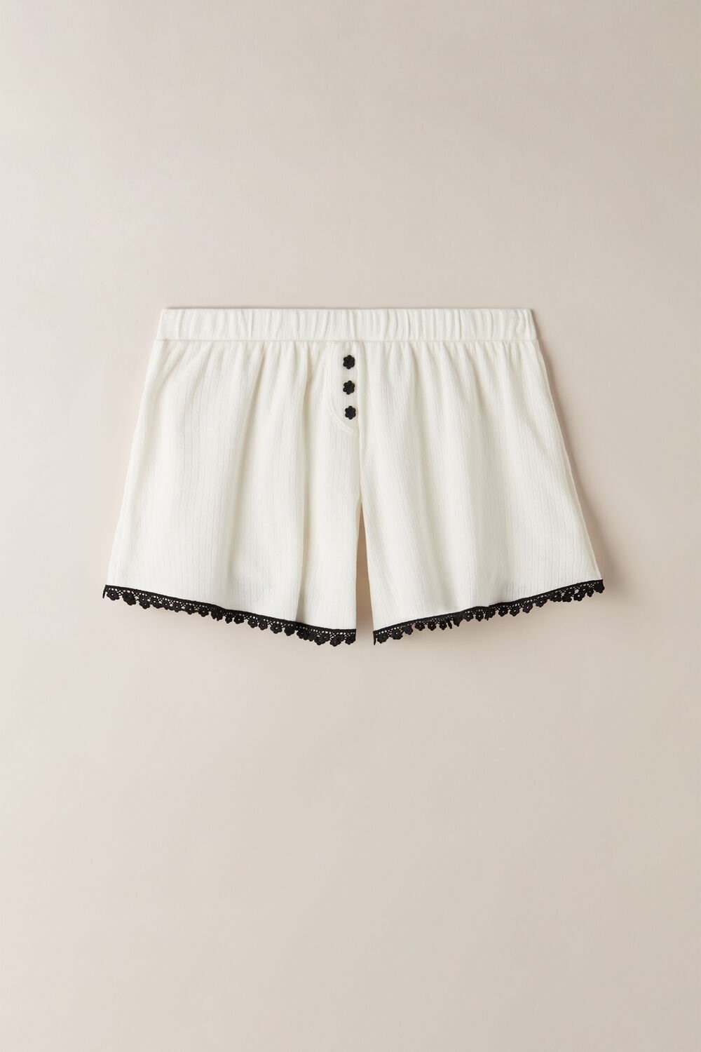 Ivory - 2127 - Talc White Intimissimi Pure Joy Cotton Shorts | HUZR-51284