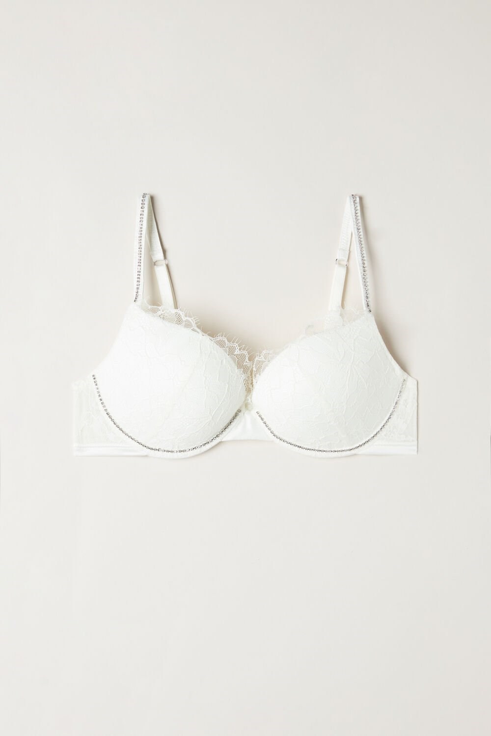 Ivory - 2127 - Talc White Intimissimi Shine High Like Stars Elettra Super Push-up Bra | CFJS-23718