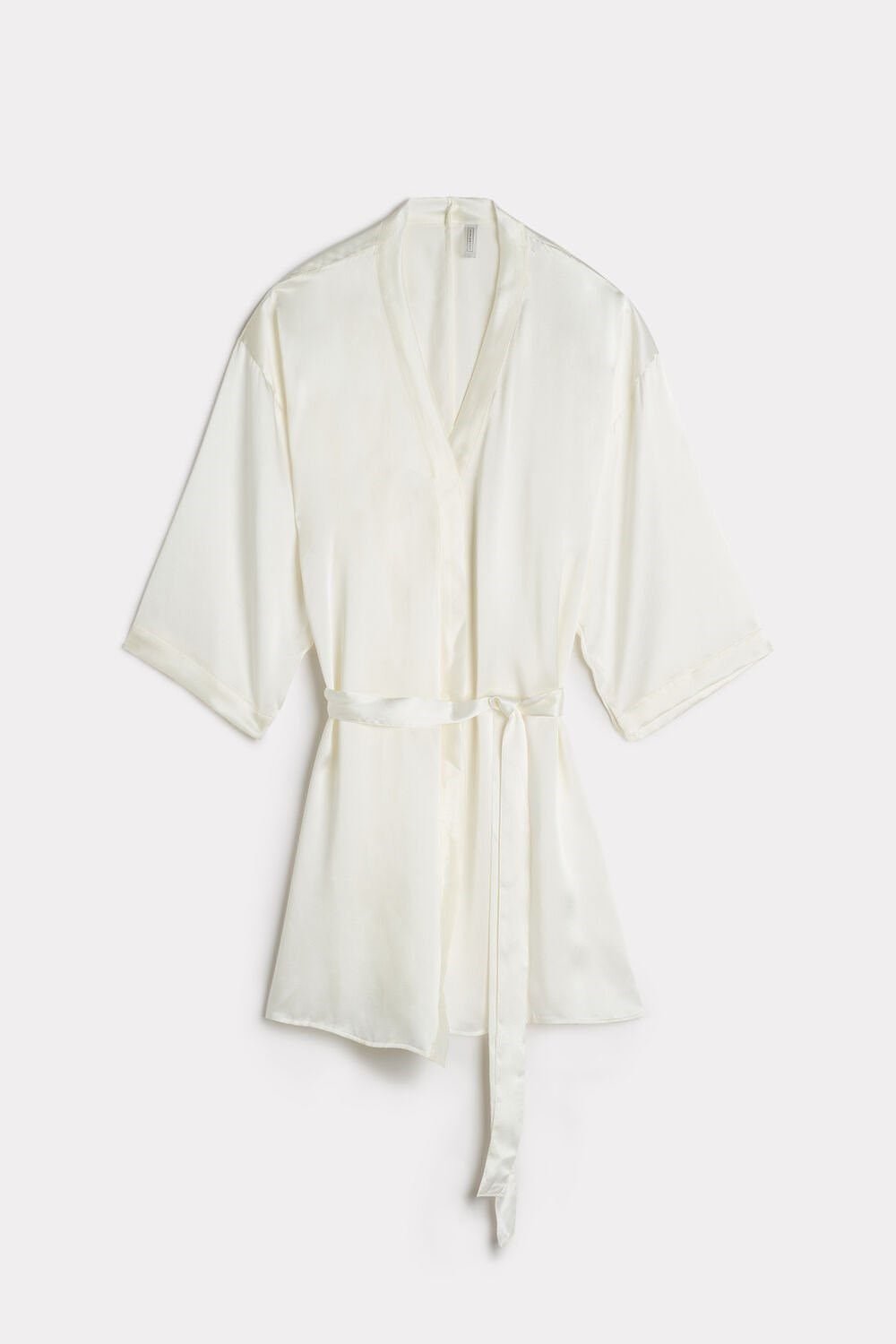 Ivory - 2127 - Talc White Intimissimi Silk Kimono | JGMY-80143