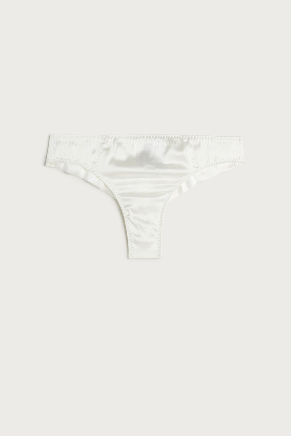 Ivory - 2127 - Talc White Intimissimi Silk Cheeky Briefs | JQGP-46395