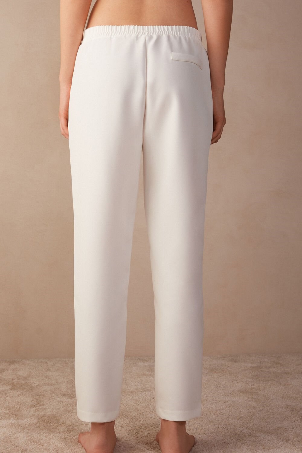 Ivory - 2127 - Talc White Intimissimi Trousers with Pockets | WKOL-24637