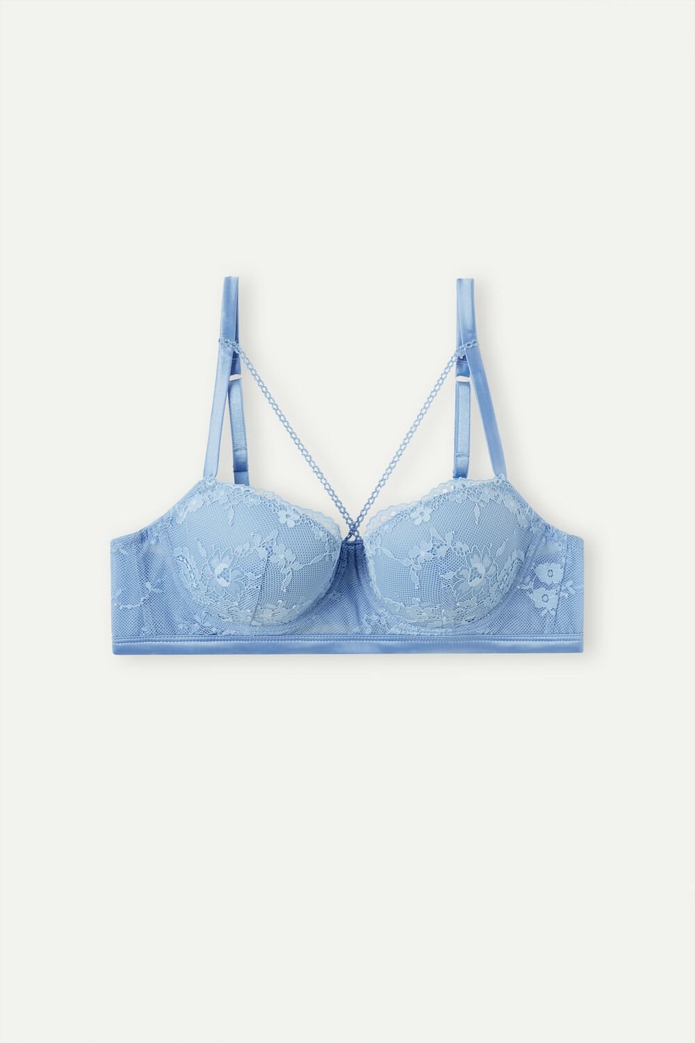 Light Blue - 211j - Light Blue Hydrangea Intimissimi Feeling Beautiful Sofia Balconette Bra | ESZO-96413