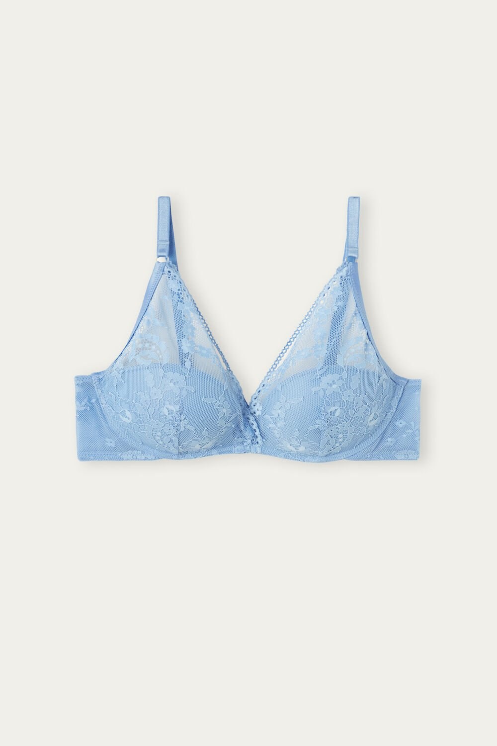 Light Blue - 211j - Light Blue Hydrangea Intimissimi Feeling Beautiful Giorgia Balconette Bra | XCDH-82603