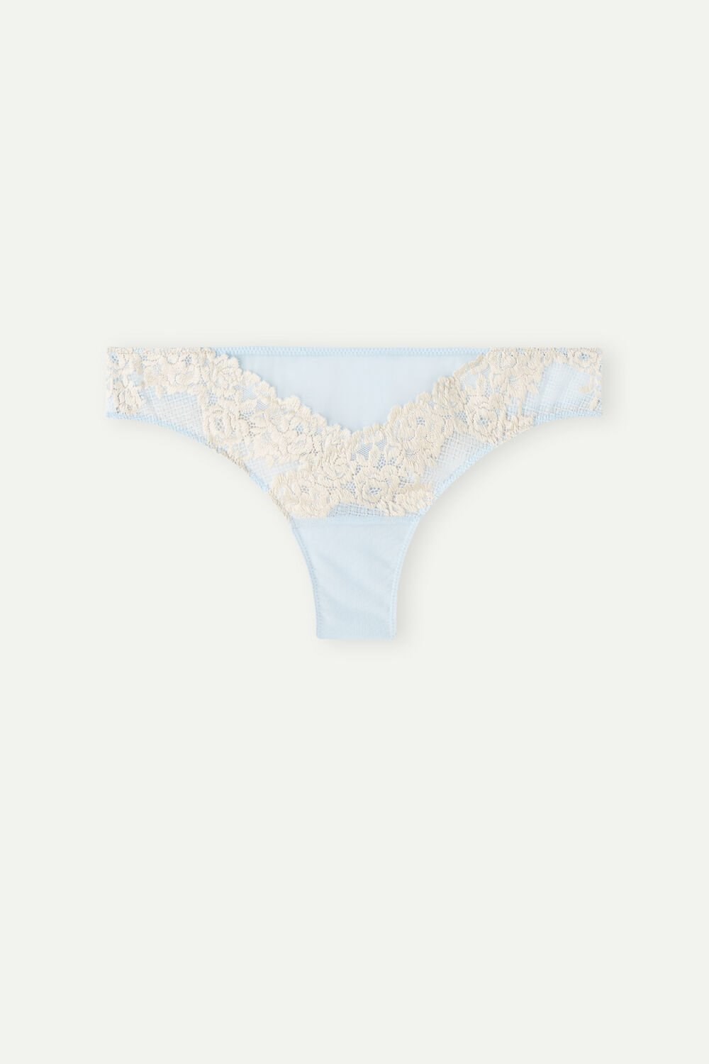 Light Blue - 217j - Airy Blue / Ivory Intimissimi Pretty Flowers Brazilian | GZUO-19650