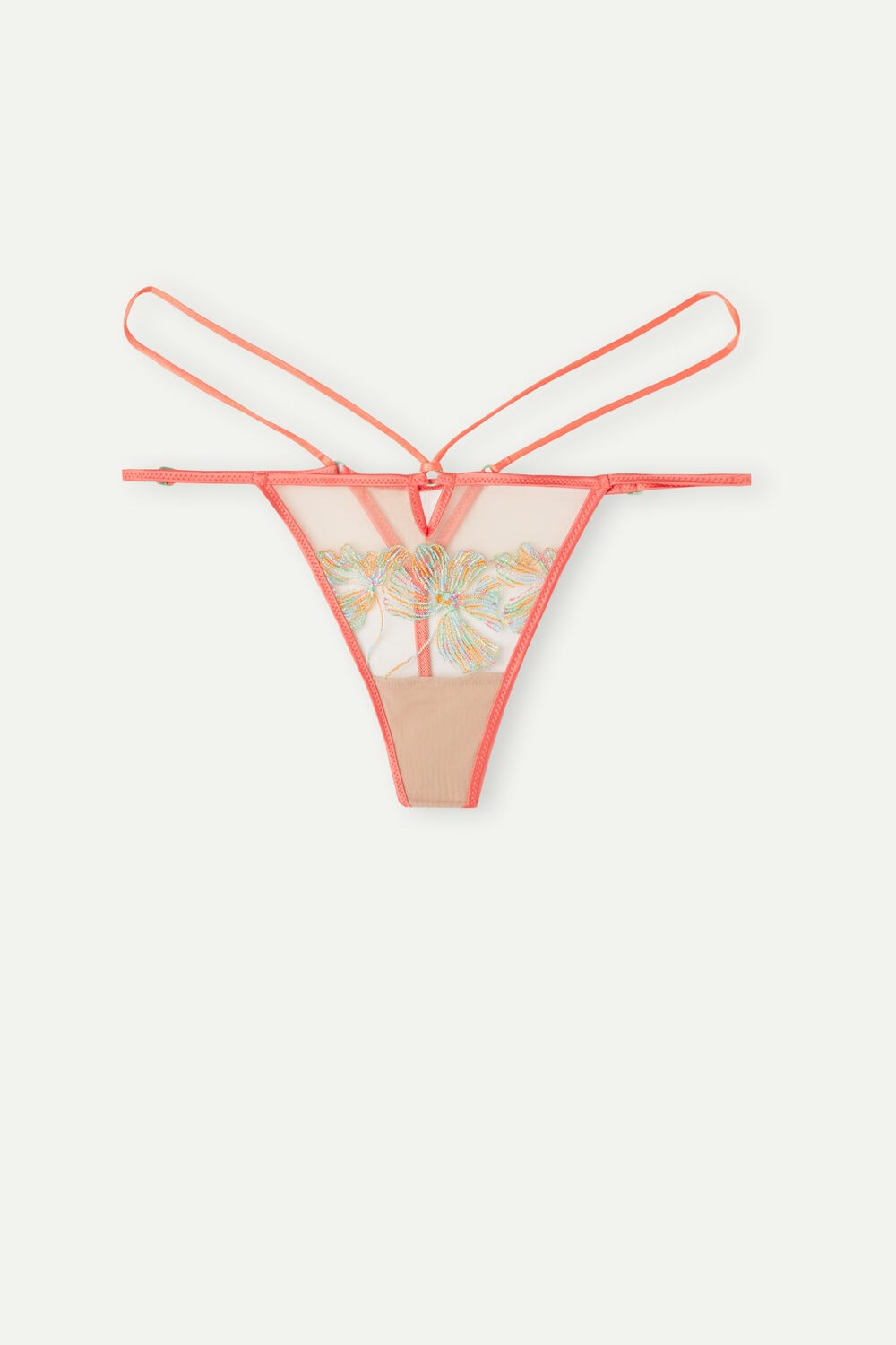 Multicolor - 235j - Soft Beige / Multicolor Intimissimi Candy Colors String Thong | ZVJK-09863