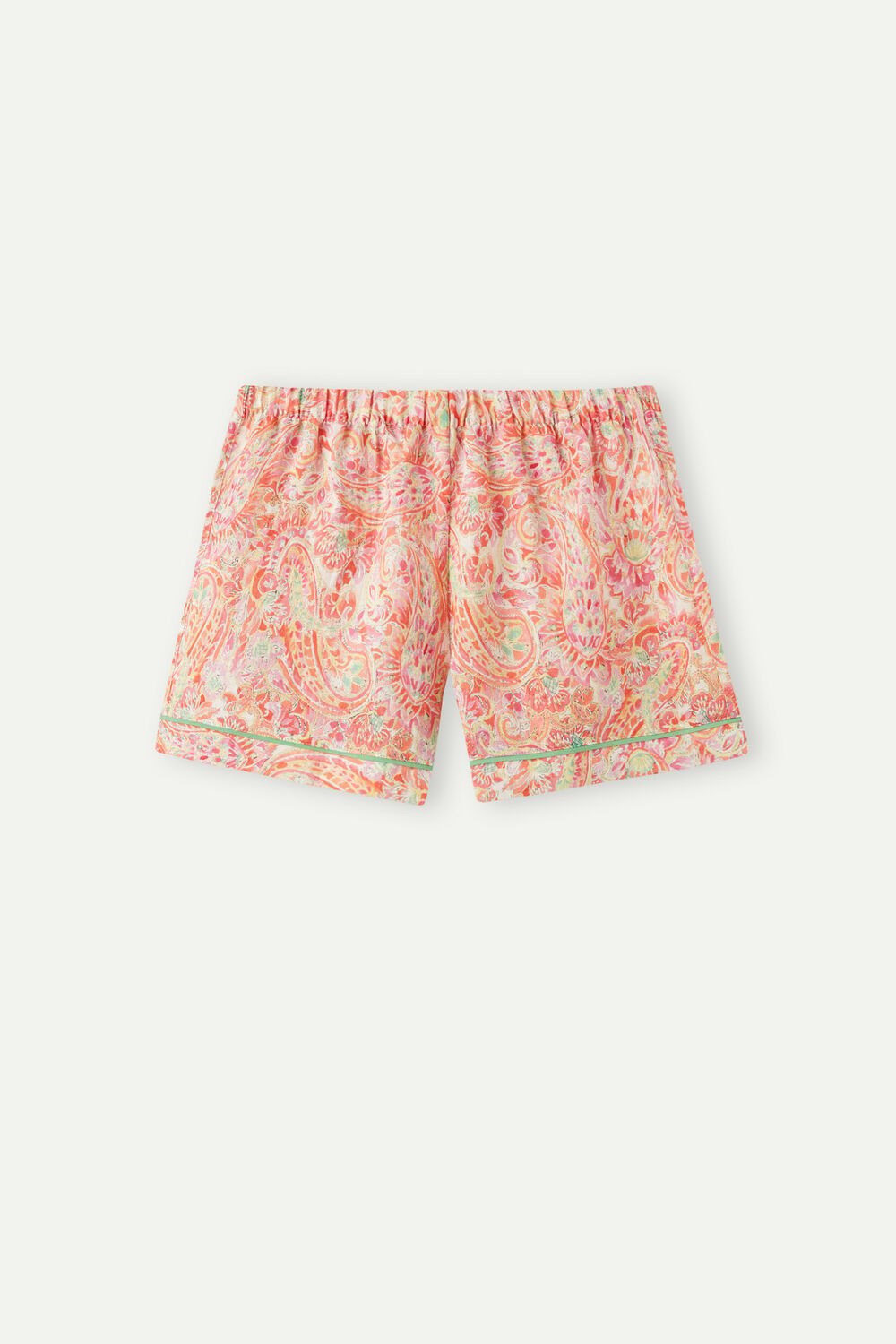 Multicolor - 240j - Summer Cashmere Print Intimissimi Summer Journey Linen Shorts | EXIA-31854