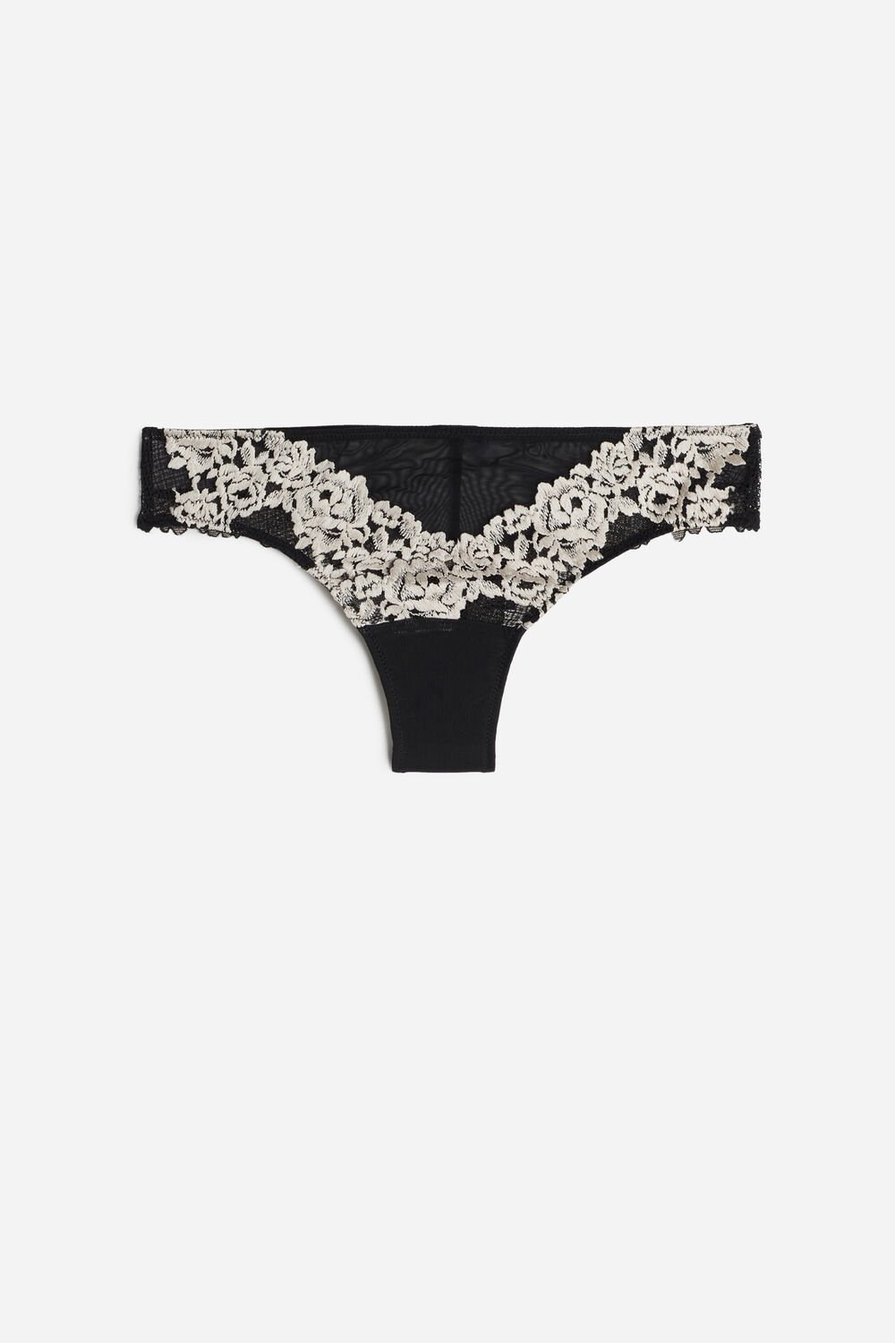 Multicolor - 9887 - Black / Ivory Intimissimi Pretty Flowers Brazilian | KOFT-53068