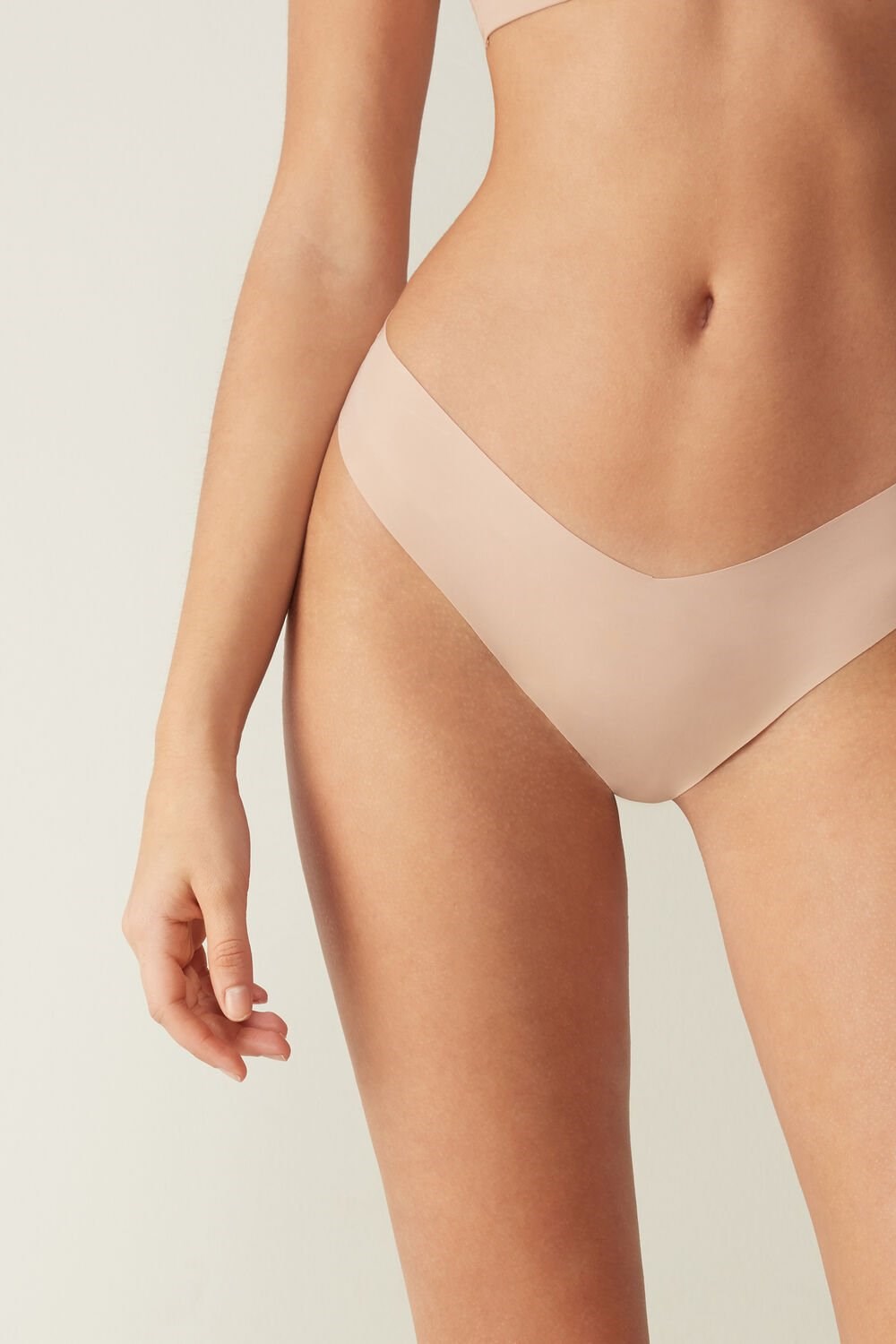 Natural - 044 - Soft Beige Intimissimi 80s-style Brazilian Panties in Ultralight Microfiber | QYVU-32645