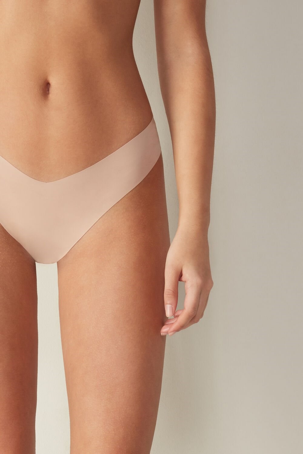 Natural - 044 - Soft Beige Intimissimi 80s-style Brazilian Panties in Ultralight Microfiber | QYVU-32645