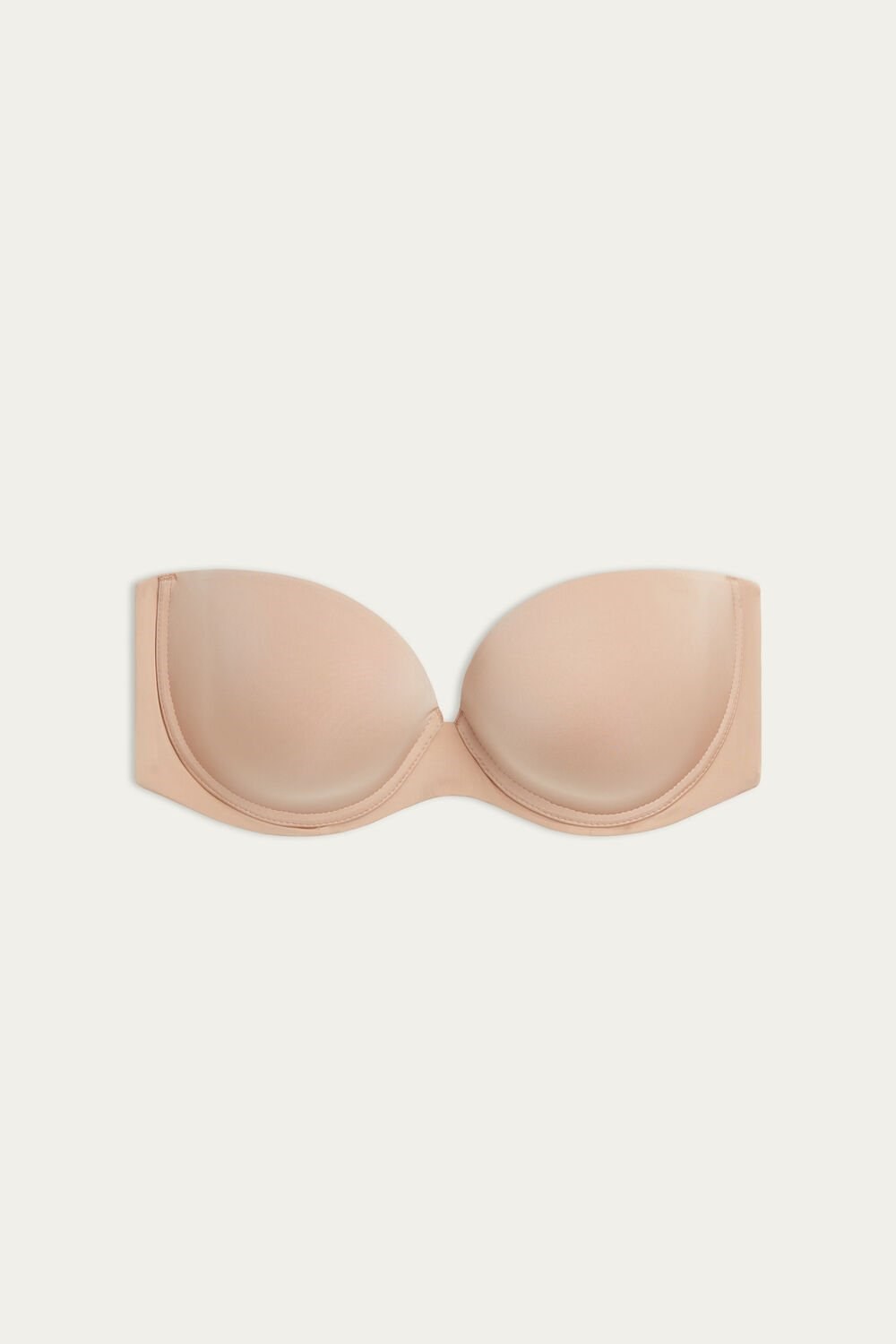 Natural - 044 - Soft Beige Intimissimi Anna Bandeau Bra in Ultralight Microfiber | CVFO-75861