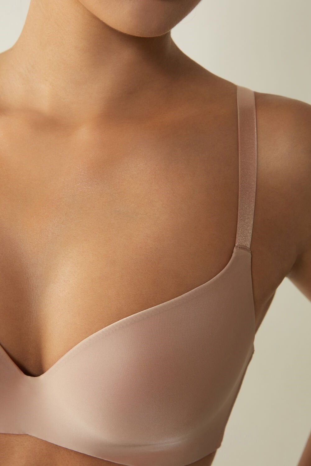 Natural - 044 - Soft Beige Intimissimi Adele Triangle Bra in Ultralight Microfiber | KALB-89613