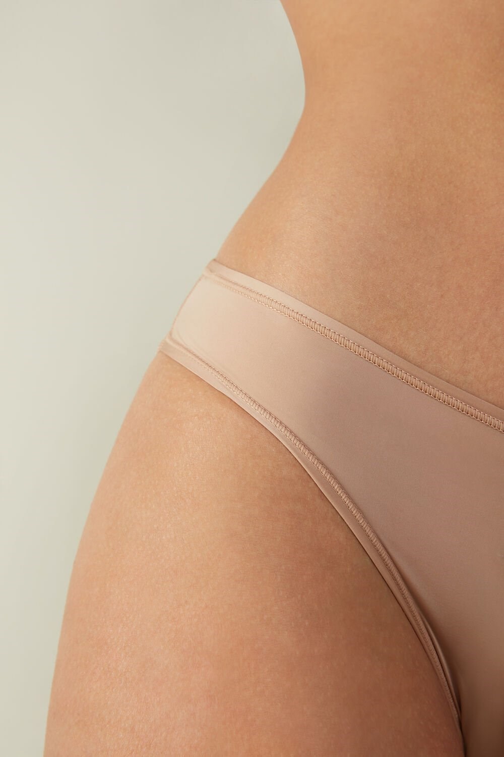 Natural - 044 - Soft Beige Intimissimi Brazilian Panties in Ultralight Microfiber | BIFS-84016