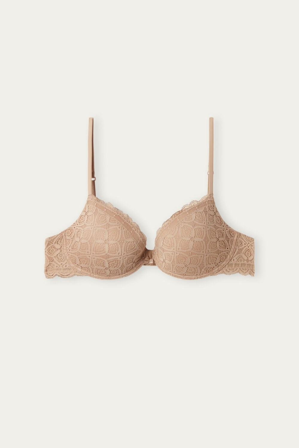 Natural - 044 - Soft Beige Intimissimi Bellissima Push-up Bra in Lace | VPRW-69205