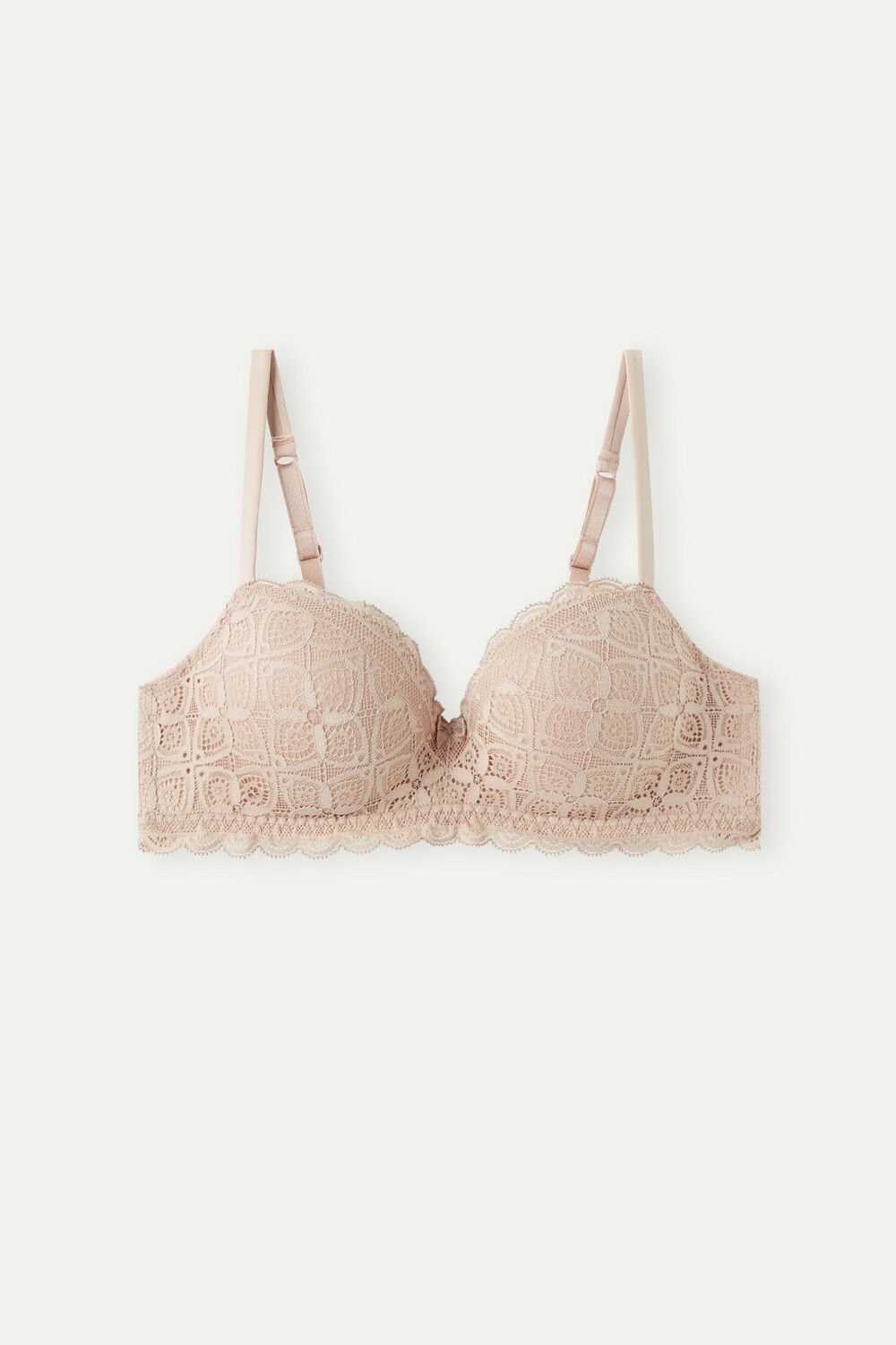 Natural - 044 - Soft Beige Intimissimi Claudia Balconette Bra in Lace | PNIH-42396