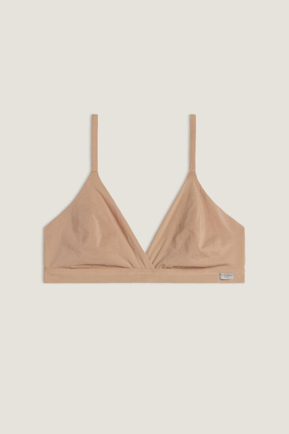 Natural - 044 - Soft Beige Intimissimi Emma Triangle Bra in Natural Cotton | QWVL-26504