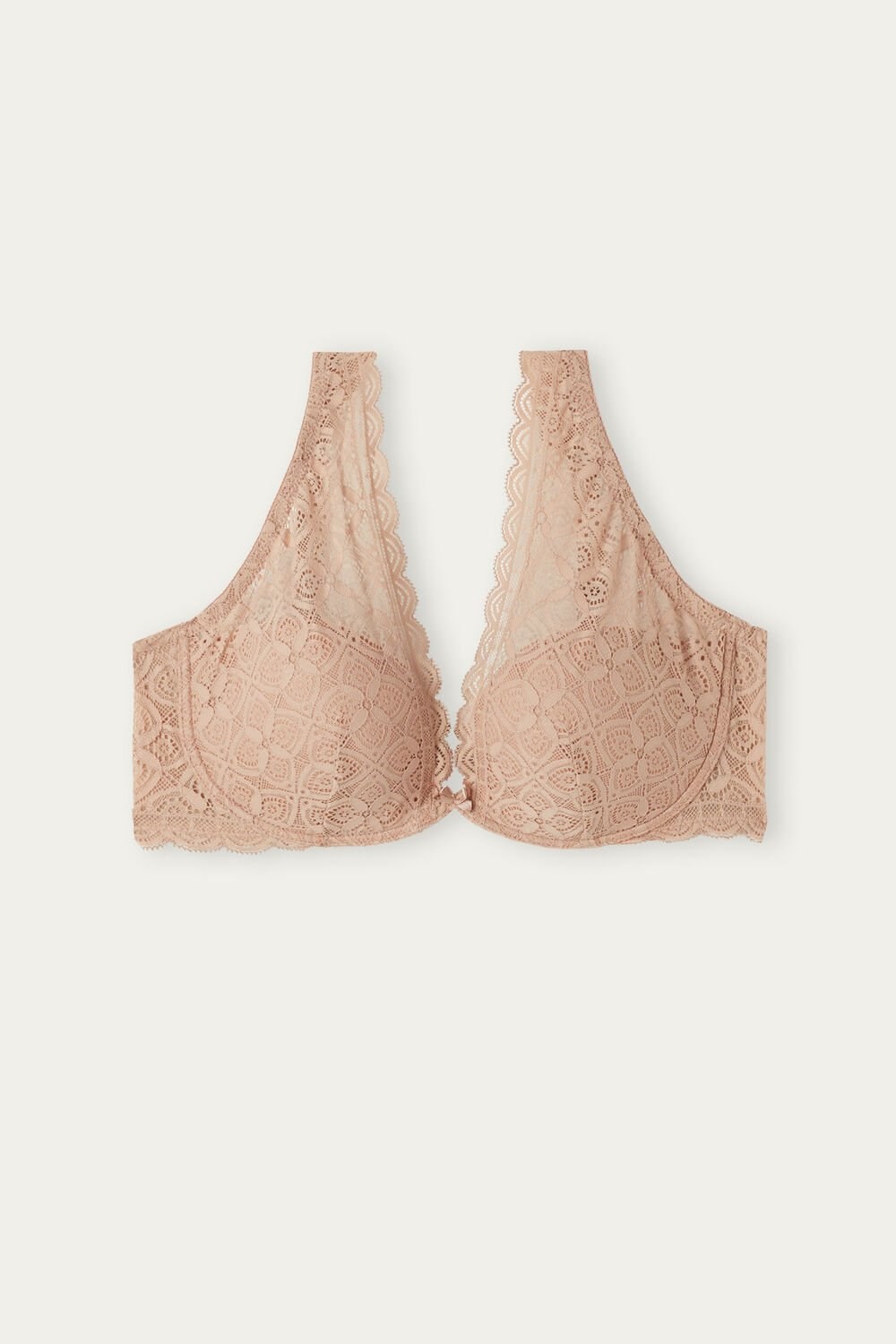 Natural - 044 - Soft Beige Intimissimi Elena Balconette Bra in Lace | SICP-86512