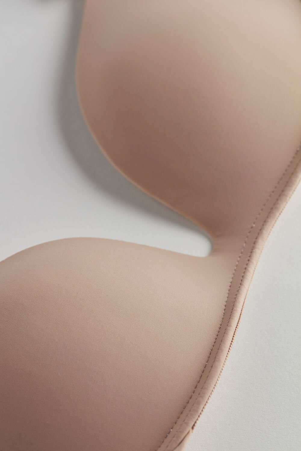 Natural - 044 - Soft Beige Intimissimi Gioia B Cup Microfiber Super Push-Up Bra | HEDB-18423