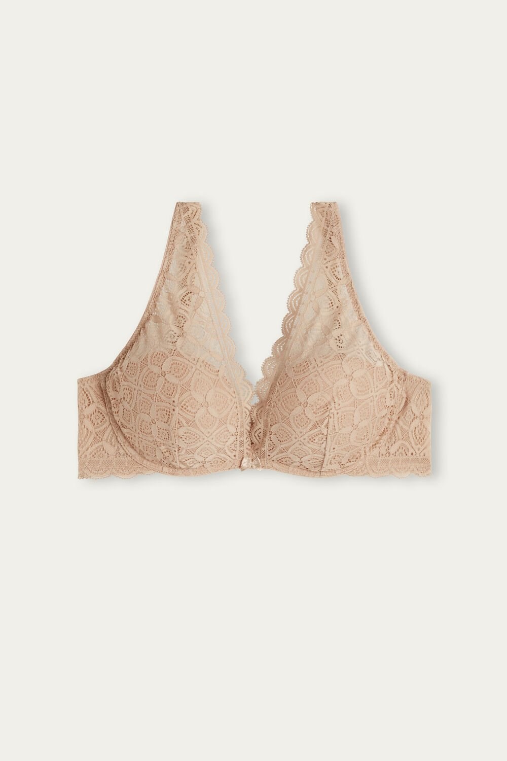 Natural - 044 - Soft Beige Intimissimi Giorgia Balconette Bra in Lace | LBYW-59486