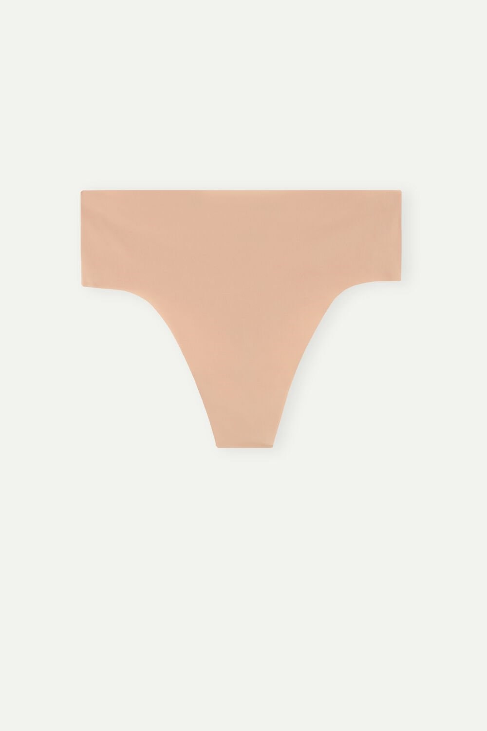 Natural - 044 - Soft Beige Intimissimi High Waist Thong in Seamless Ultralight Microfiber | KXWV-78520