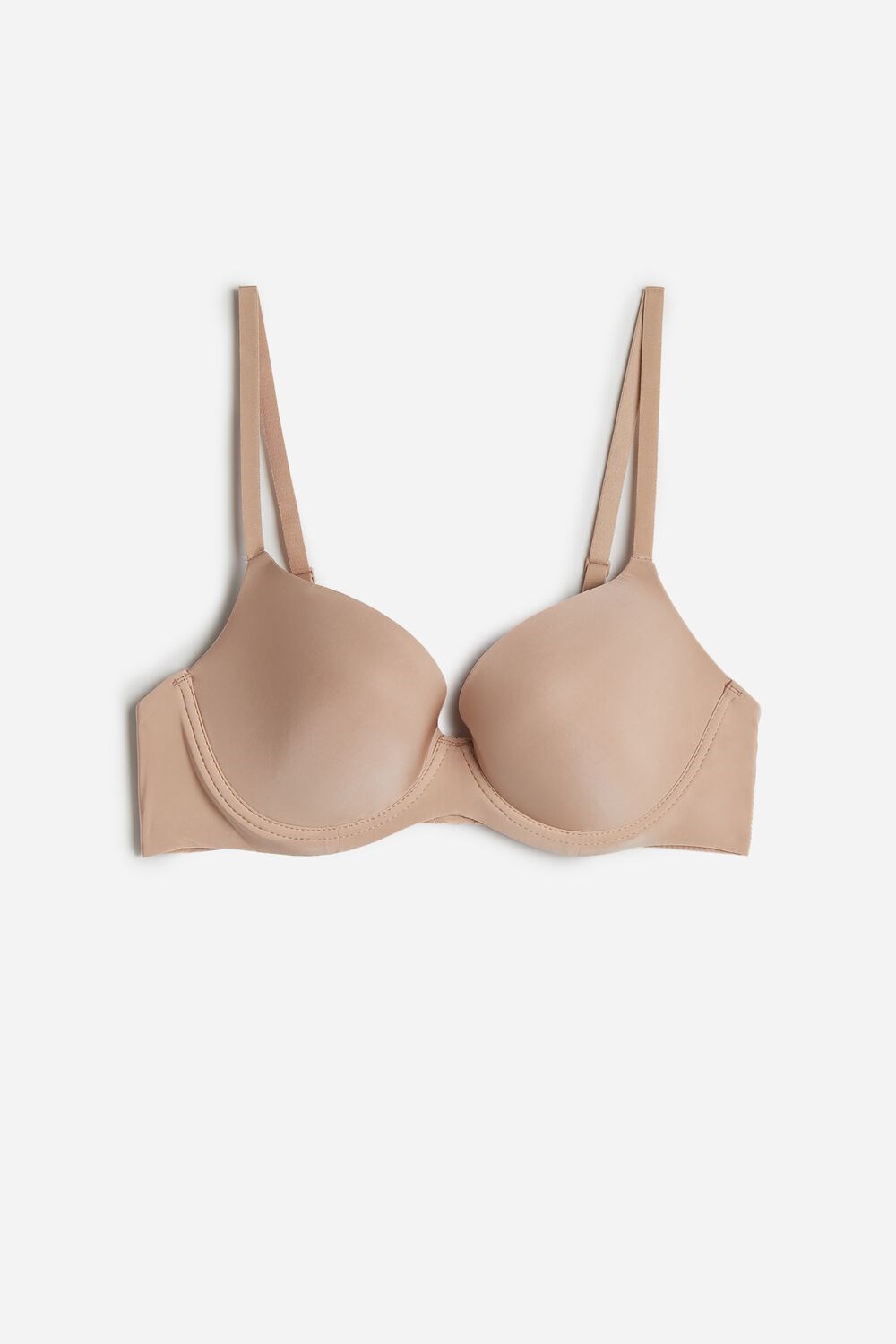 Natural - 044 - Soft Beige Intimissimi Irina Microfiber Balconette Bra | AKUP-16397