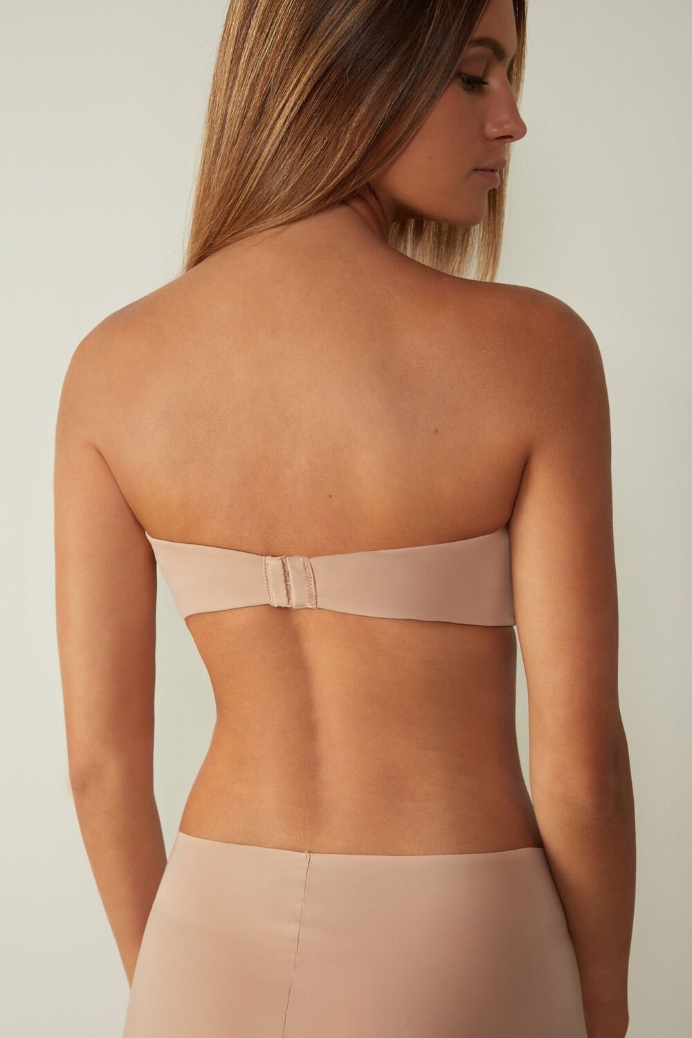 Natural - 044 - Soft Beige Intimissimi Laura Microfiber Bandeau Bra | SKNW-26075