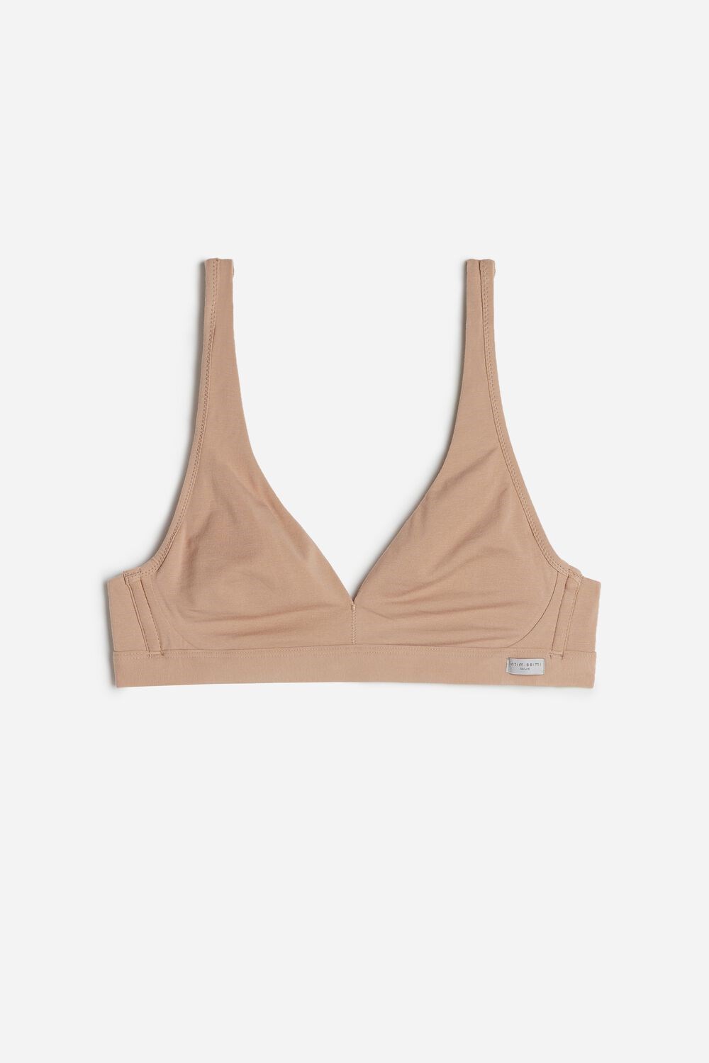 Natural - 044 - Soft Beige Intimissimi Lara Cotton Triangle Bra | UFZD-30794