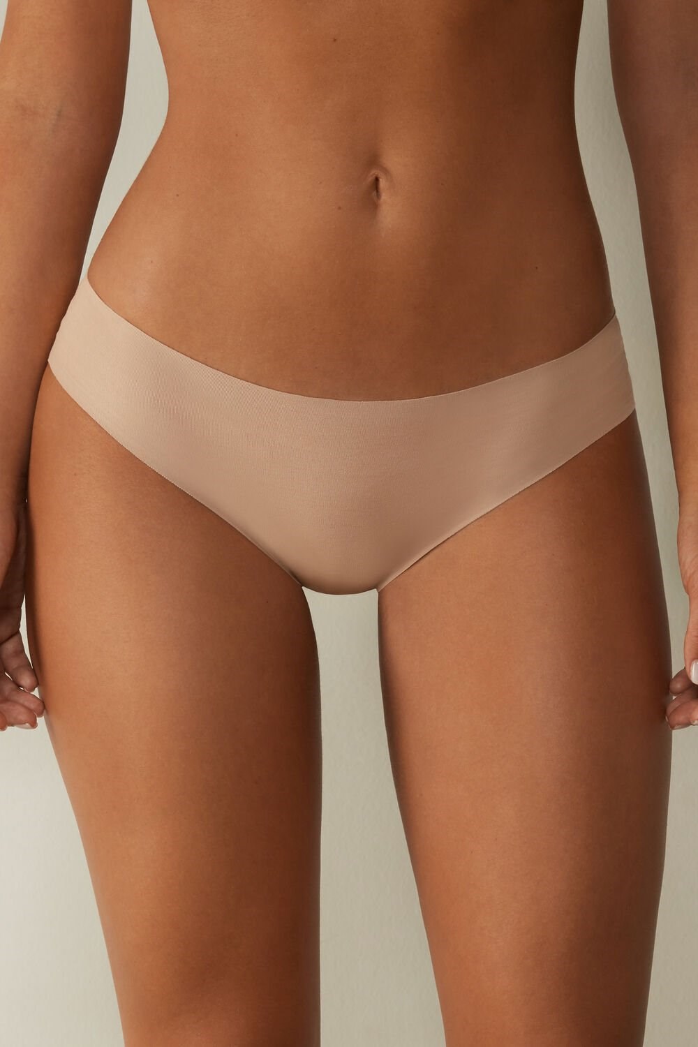 Natural - 044 - Soft Beige Intimissimi Seamless Supima® Cotton Panties | QLSW-16092