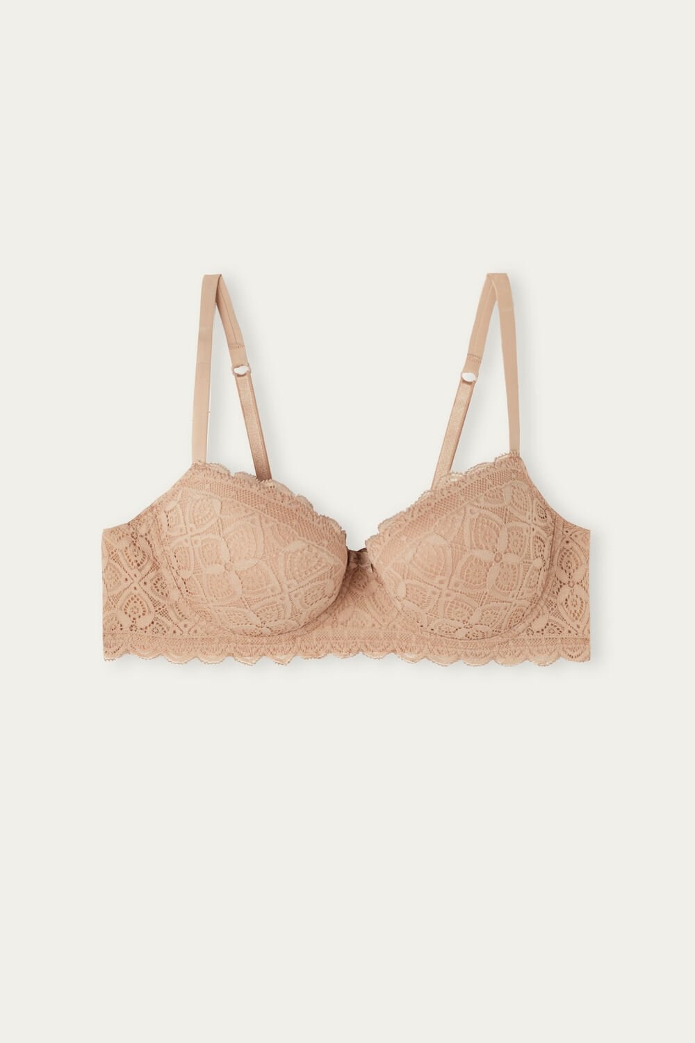 Natural - 044 - Soft Beige Intimissimi Sofia Balconette Bra in Lace | WEHU-61954