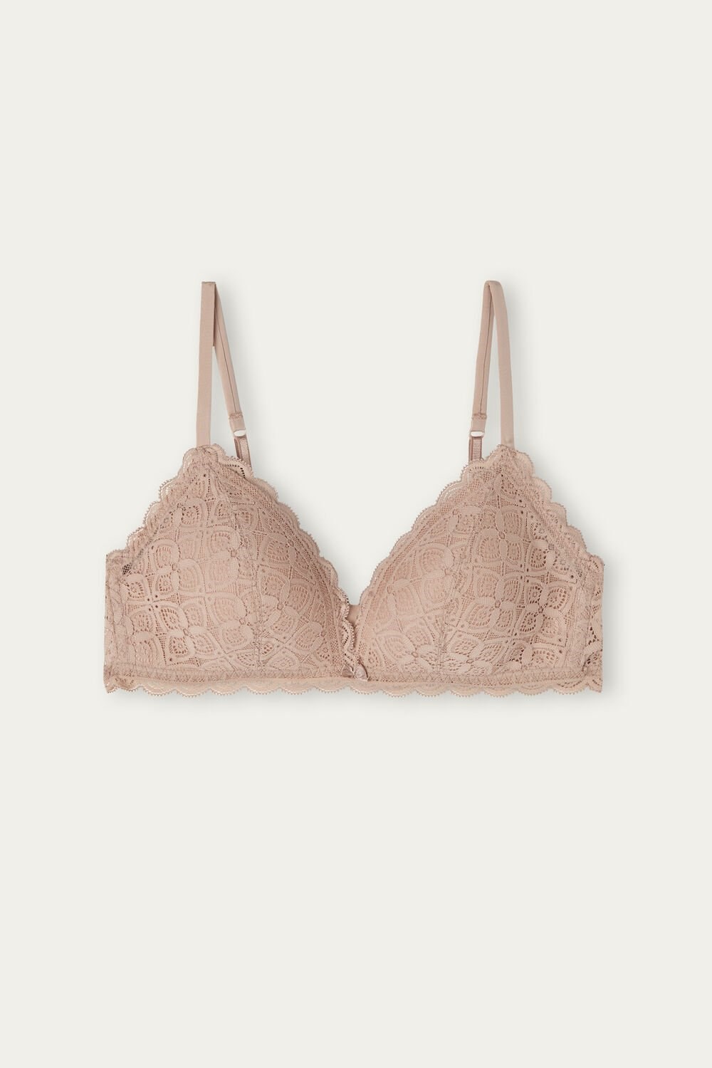 Natural - 044 - Soft Beige Intimissimi Tiziana Triangle Bra in Lace | VEDQ-69523