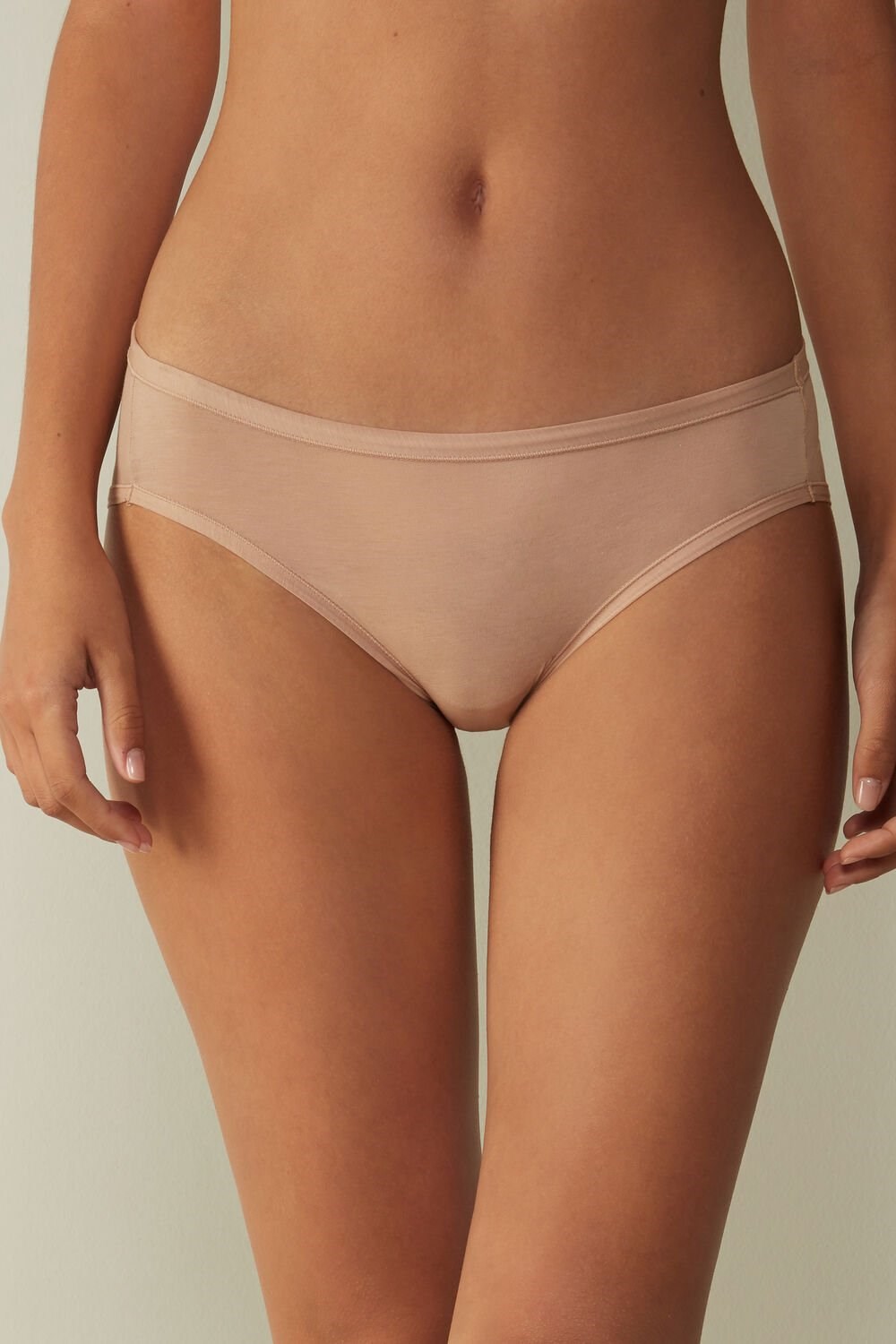 Natural - 044 - Soft Beige Intimissimi Ultralight Supima® Cotton Briefs | UAYK-21079