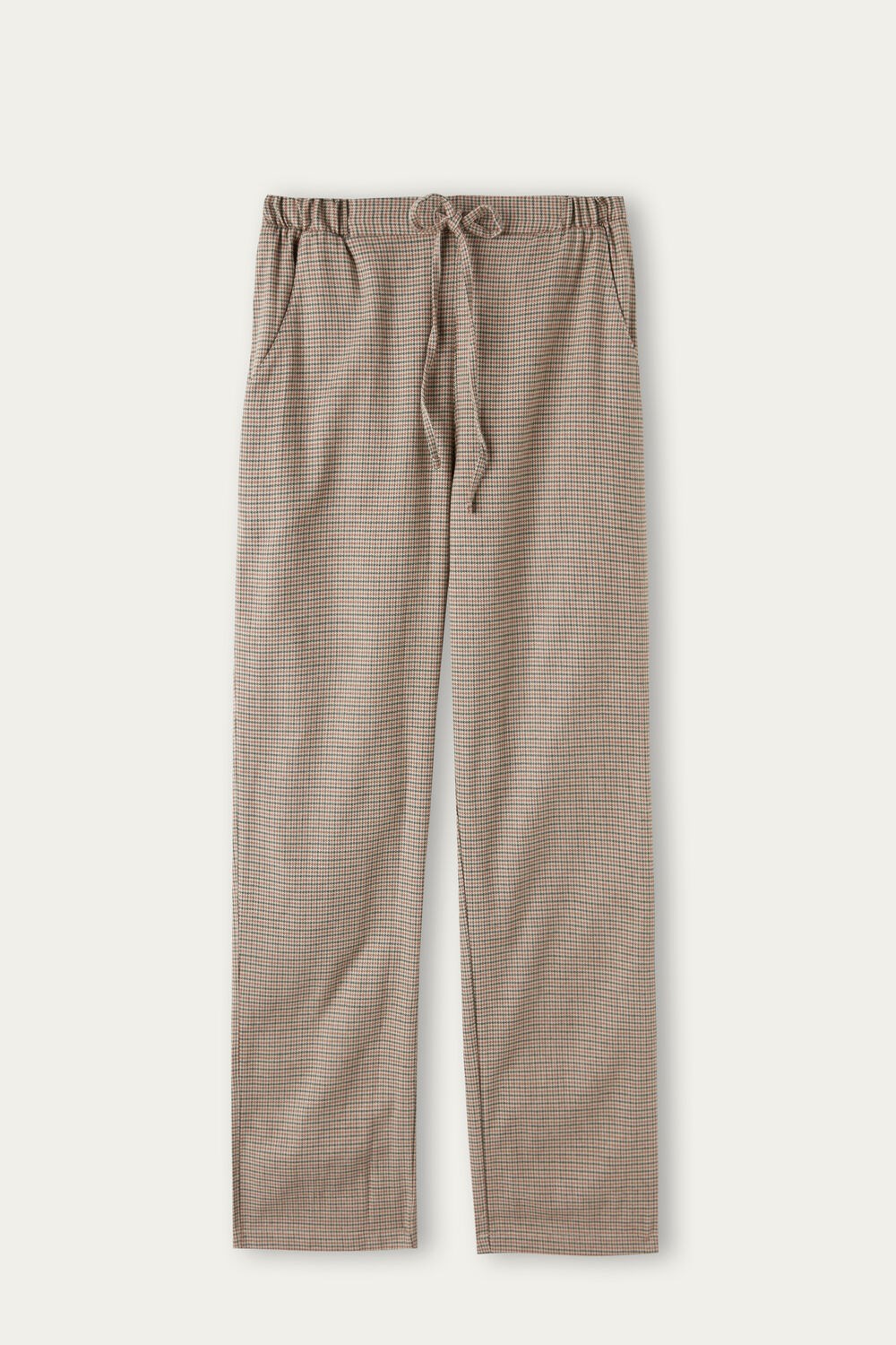 Natural - 156j - Pied De Poule V.De Intimissimi Slow and Cozy Brushed Cloth Pants | ADUE-60217