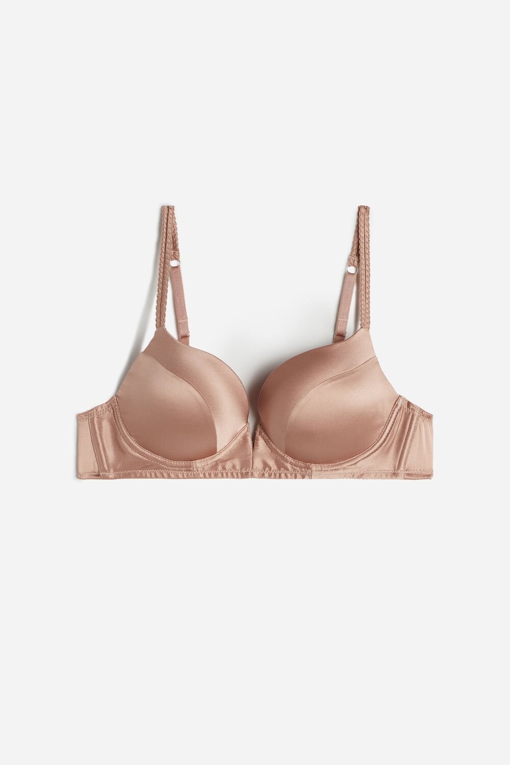 Natural - 163i - Satin Pink Intimissimi Mia Silk Super Push-Up Bra | MCVP-57619