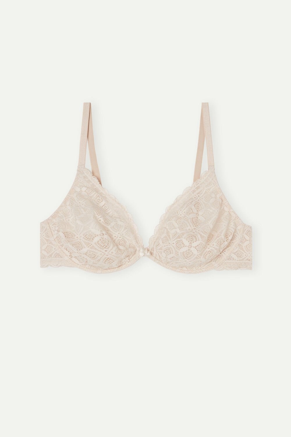 Natural - 2280 - Silk Pink Intimissimi Alessia Balconette Bra in Lace | GQDP-80941