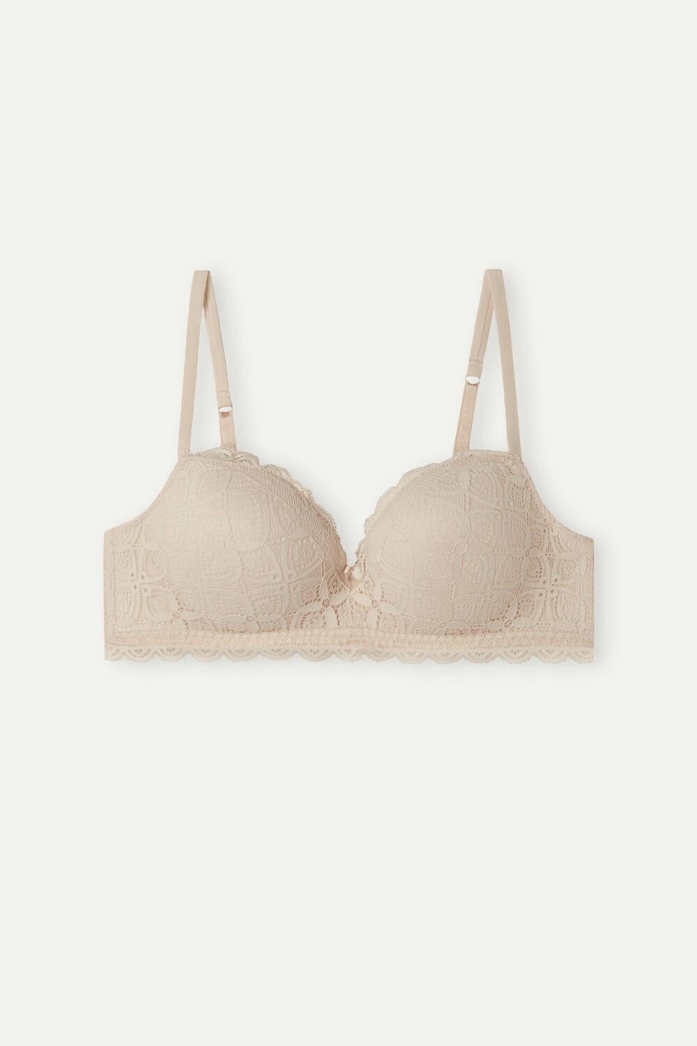 Natural - 2280 - Silk Pink Intimissimi Claudia Balconette Bra in Lace | DJWX-73164