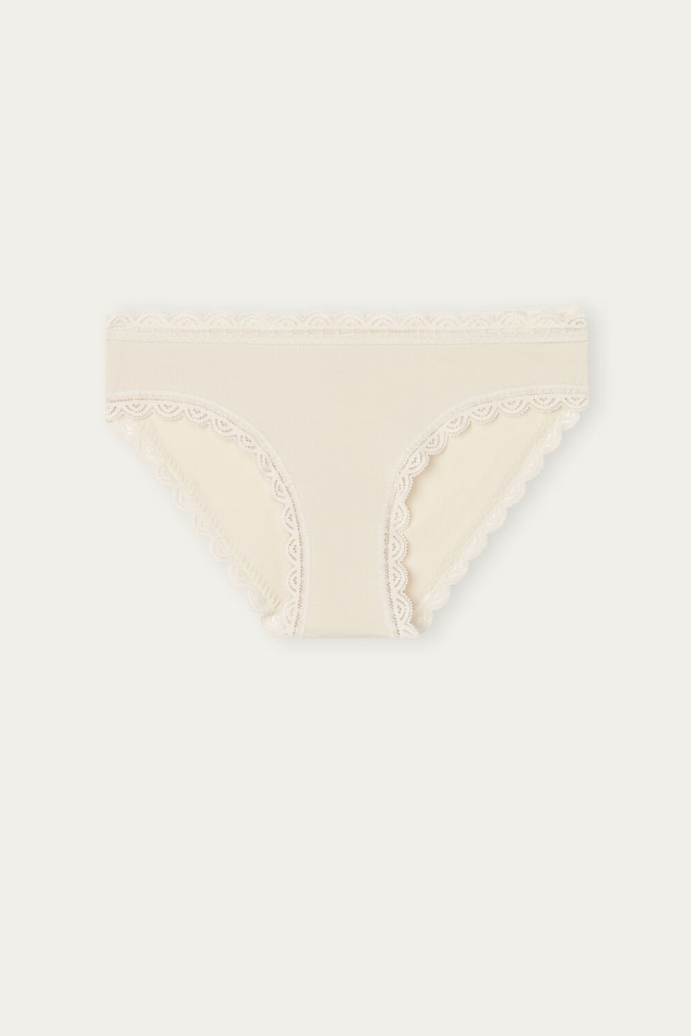 Natural - 2280 - Silk Pink Intimissimi Cotton and Lace Panties | YVLF-74136