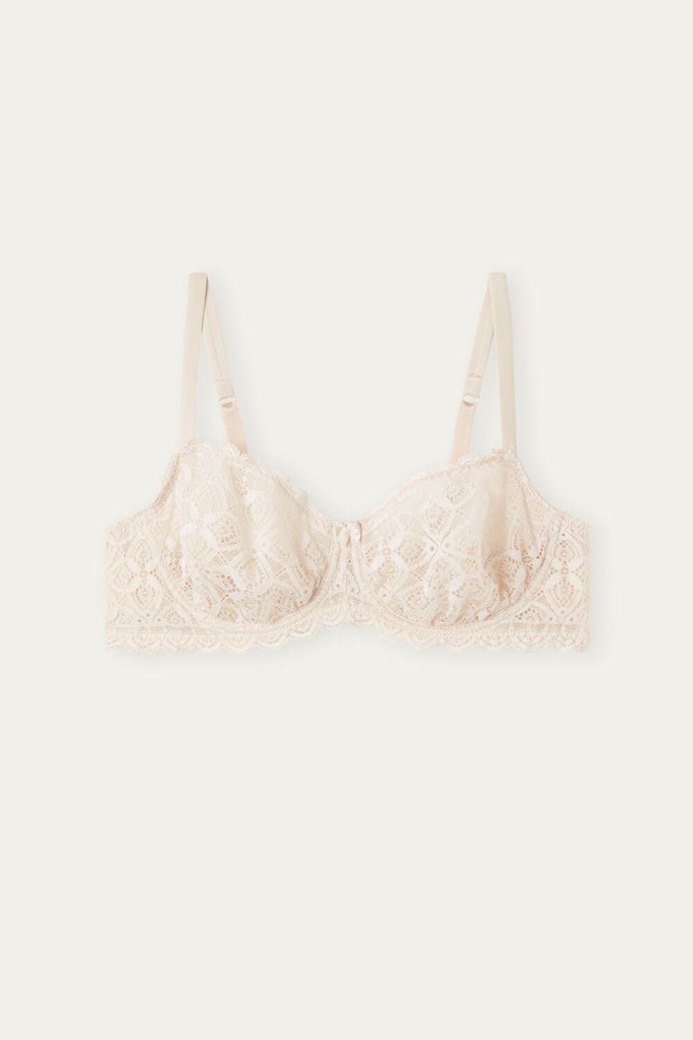 Natural - 2280 - Silk Pink Intimissimi Daniela Balconette Bra in Lace | KNQE-17950