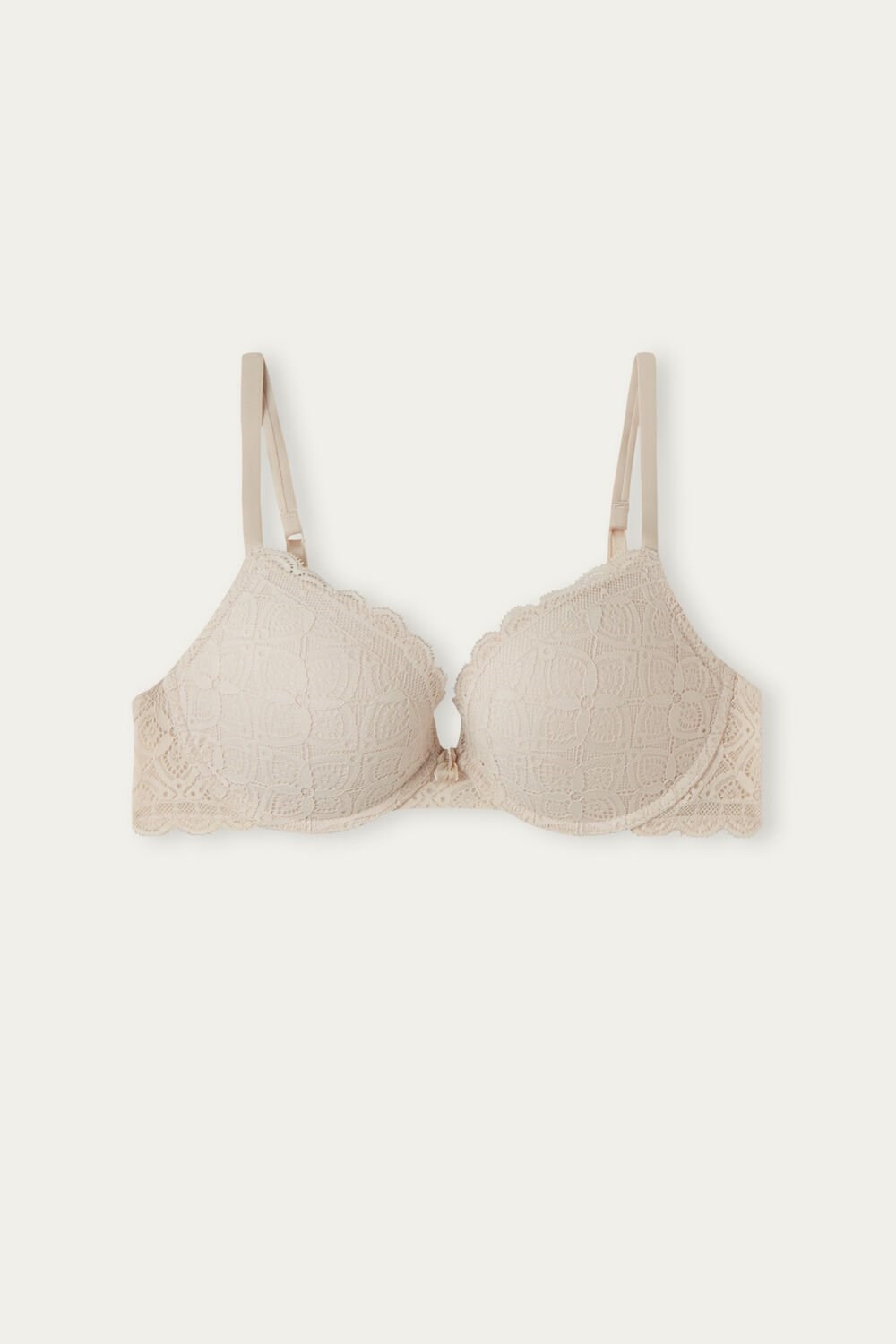 Natural - 2280 - Silk Pink Intimissimi Elettra Super Push-up Bra in Lace | AOXK-87429