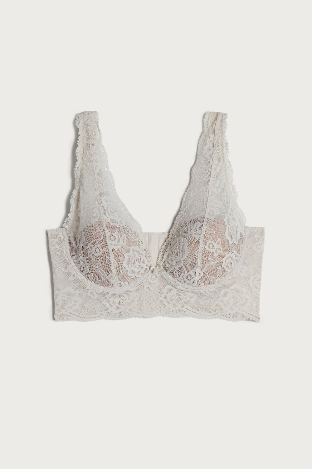 Natural - 2280 - Silk Pink Intimissimi Eleonora Lace Balconette Bra | LPET-01697