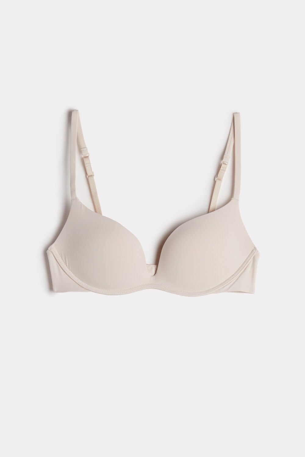 Natural - 2280 - Silk Pink Intimissimi Gioia C-D Cup Microfiber Super Push-Up Bra | WCLT-81307