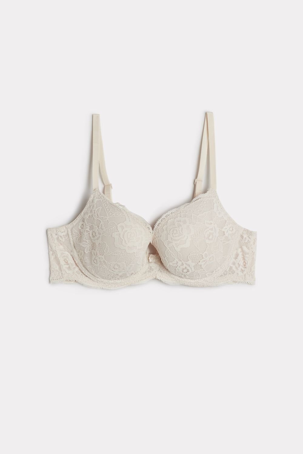 Natural - 2280 - Silk Pink Intimissimi Irina Lace Balconette Bra | OVUT-07258