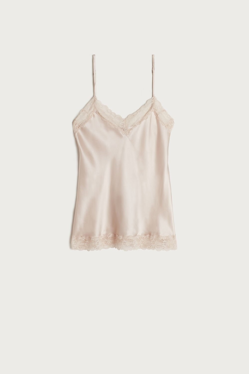 Natural - 2280 - Silk Pink Intimissimi Lace and Silk Top | EZHN-45067